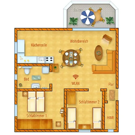 Haus Vincent, Whg 3 Apartament *